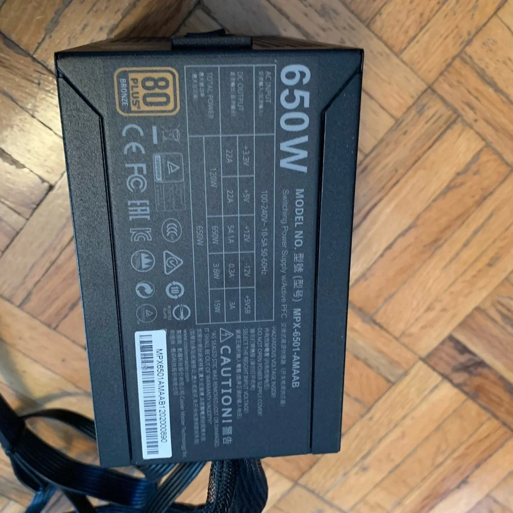 Coolermaster Masterwatt 650 Computer Power Supply Cooler Great Condition - Picture 6 of 7